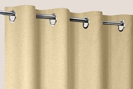 tenda filtrante beige con paillettes elegante